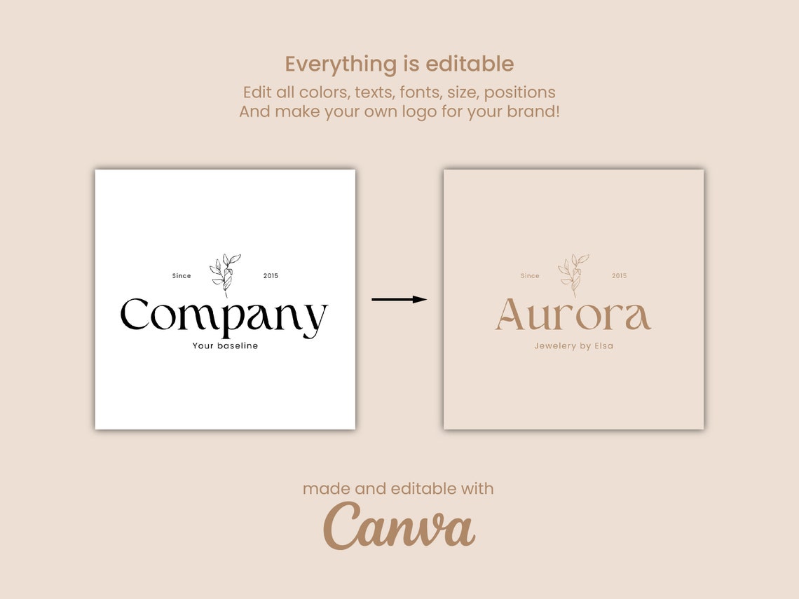 Logo Package Template Canva Logo Canva Template Premade Logo Canva Logo Package Template Canva Logo Canva Template Premade Logo Canva