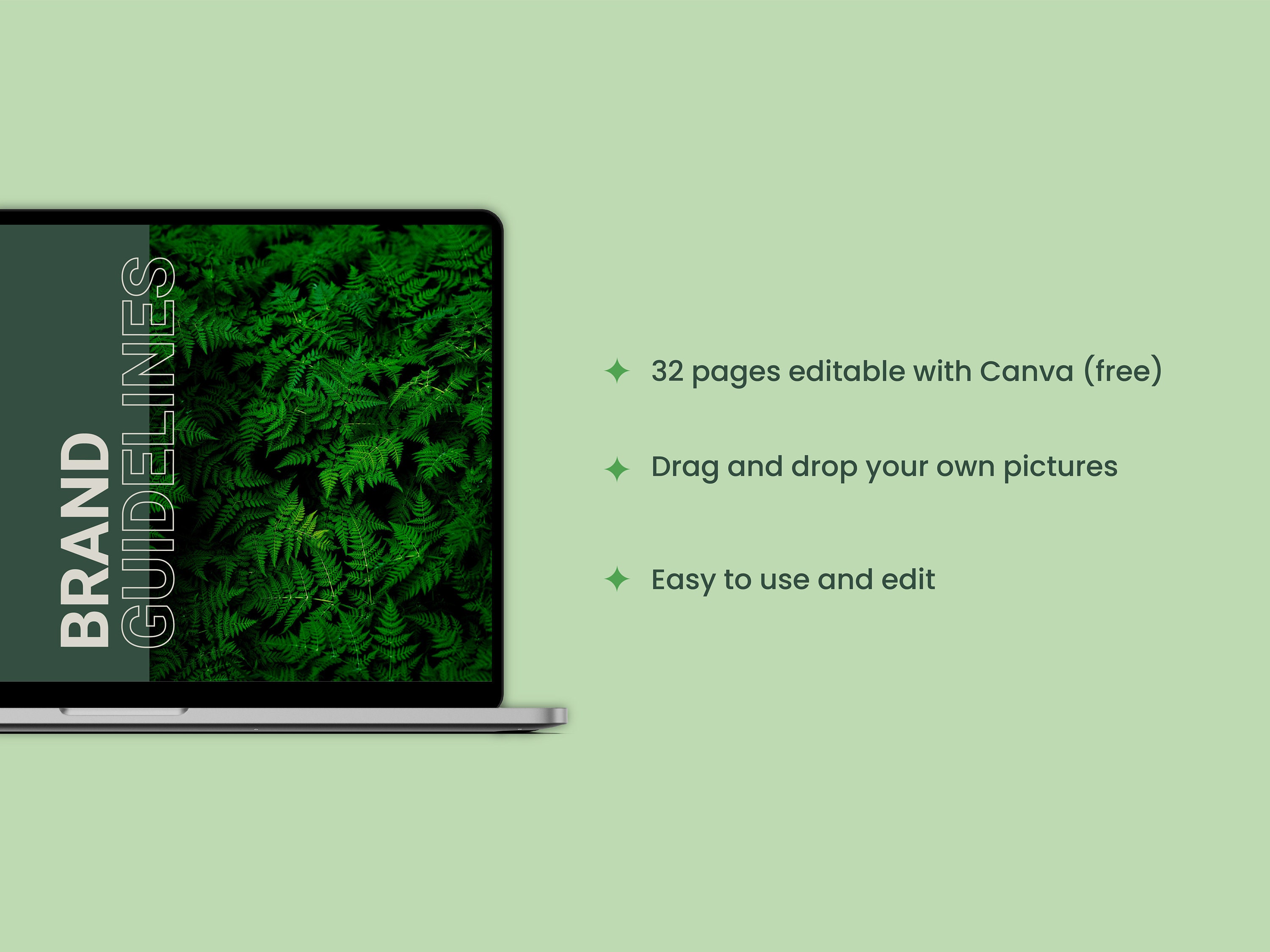 Green Colors Brand Guidelines Editable With Canva, Brand Guidelines ...
