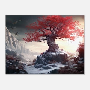 GOT Weirwood Tree, the Wall, & Three Dragons Poster by