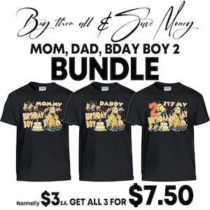 Minion Birthday Boy Bundle - Mommy, Daddy, Birthday Boy