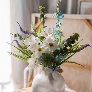 Faux Flowers, Artificial Flower Arrangement Ideal for Home Decor and Gifts