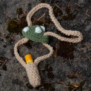 Green Spotted Mushroom Chapstick Holder