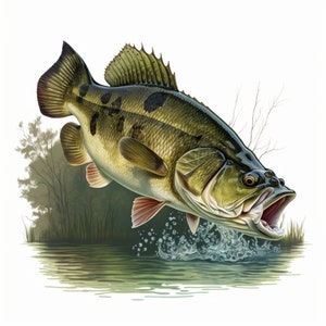 Large Mouth Bass On The Lake