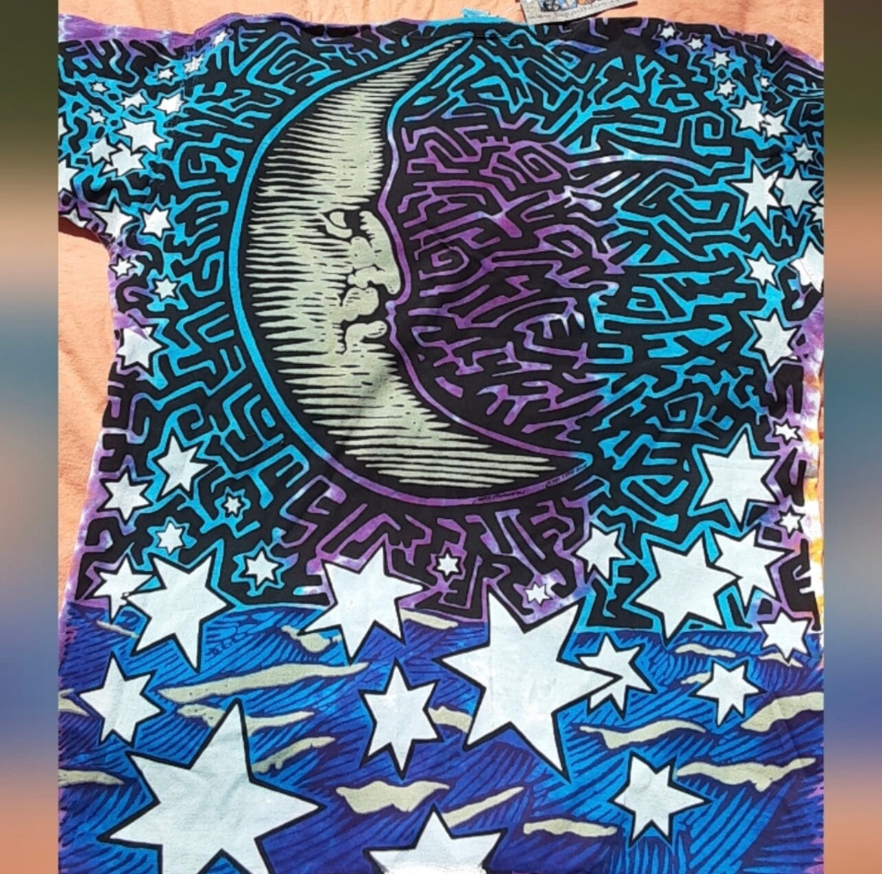 Vintage Liquid Blue “sun + Moon” T Shirt. Size Large and XL Vintage Liquid Blue “sun + Moon” T Shirt. Size Large and XL