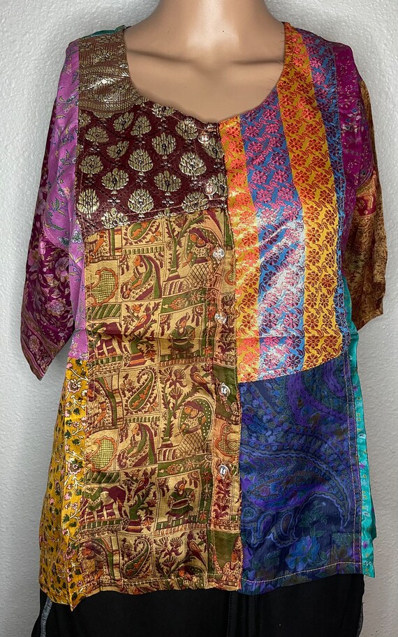 Delicate, lightweight silk button down top. Free … - image 2