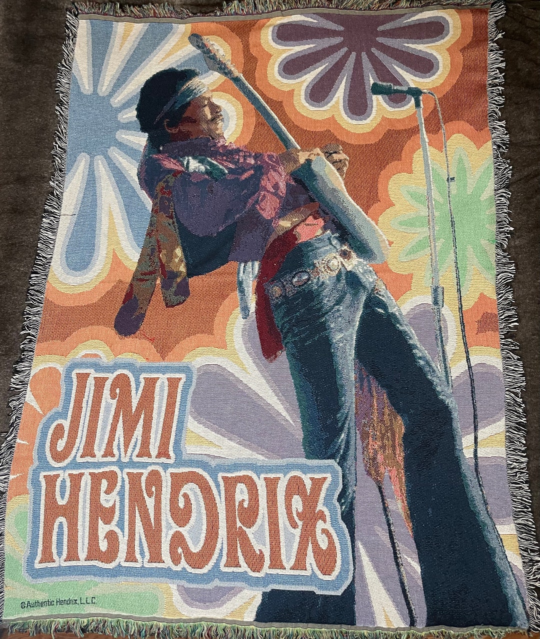Jimi Hendrix Throw Blanket/wall Hanging,vintage New/old Stock, Made by ...