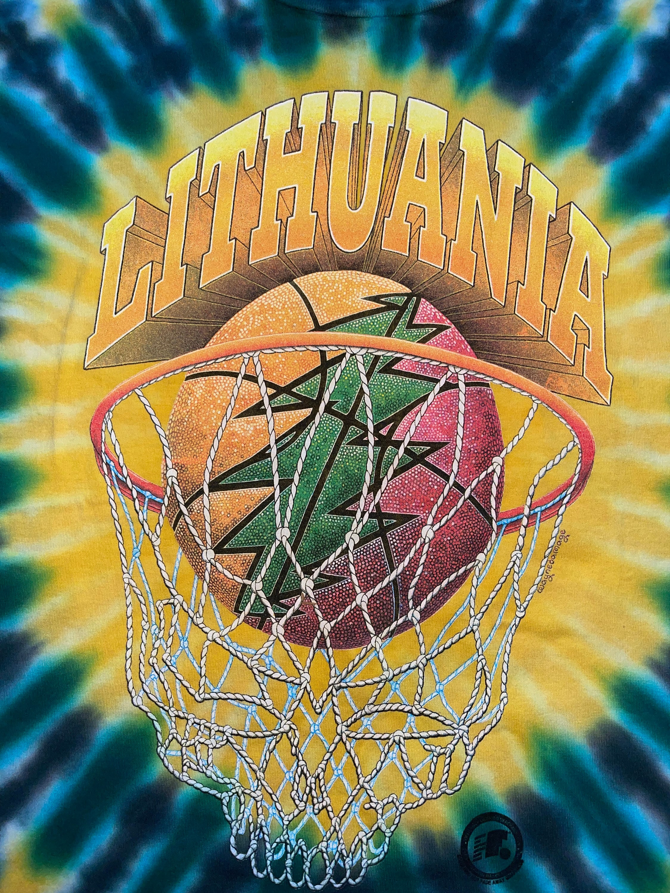 lithuanian basketball tie dye shirt