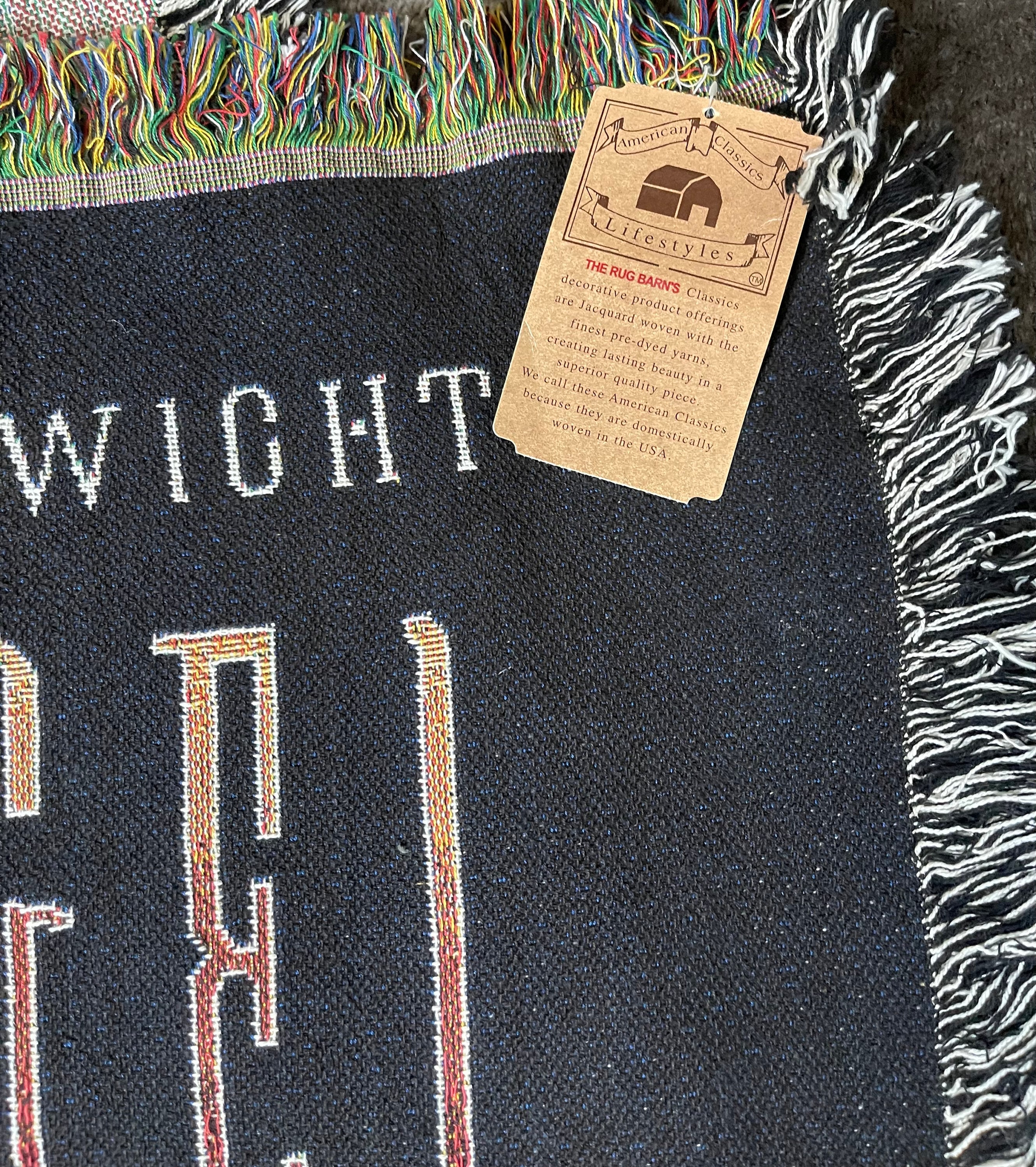 Jimi Hendrix, “blue Wild Angel”, Vintage Rug Barn Throw Blanket