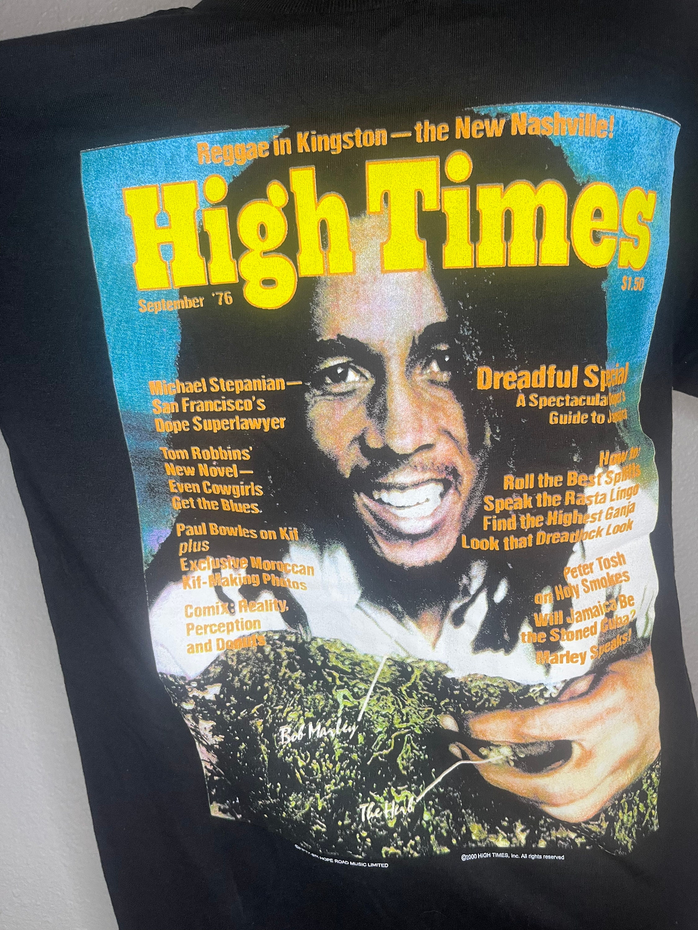 Vintage, High Times Magazine Bob Marley Cover, Short Sleeve T
