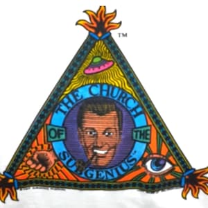 Church of the Subgenius Kurzarm-T-Shirt. Vintage, aber neuer/alter Lagerbestand von 1985. Selten! Größe L und XL nicht gebraucht!