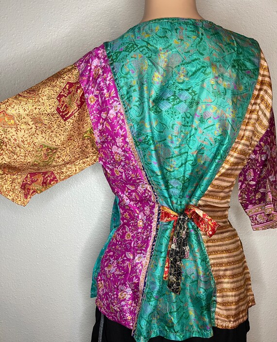 Delicate, lightweight silk button down top. Free … - image 4