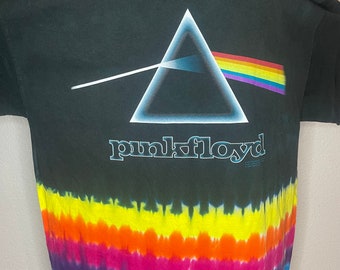 Koszulka tie-dye Pink Floyd. Vintage Liquid Blue.