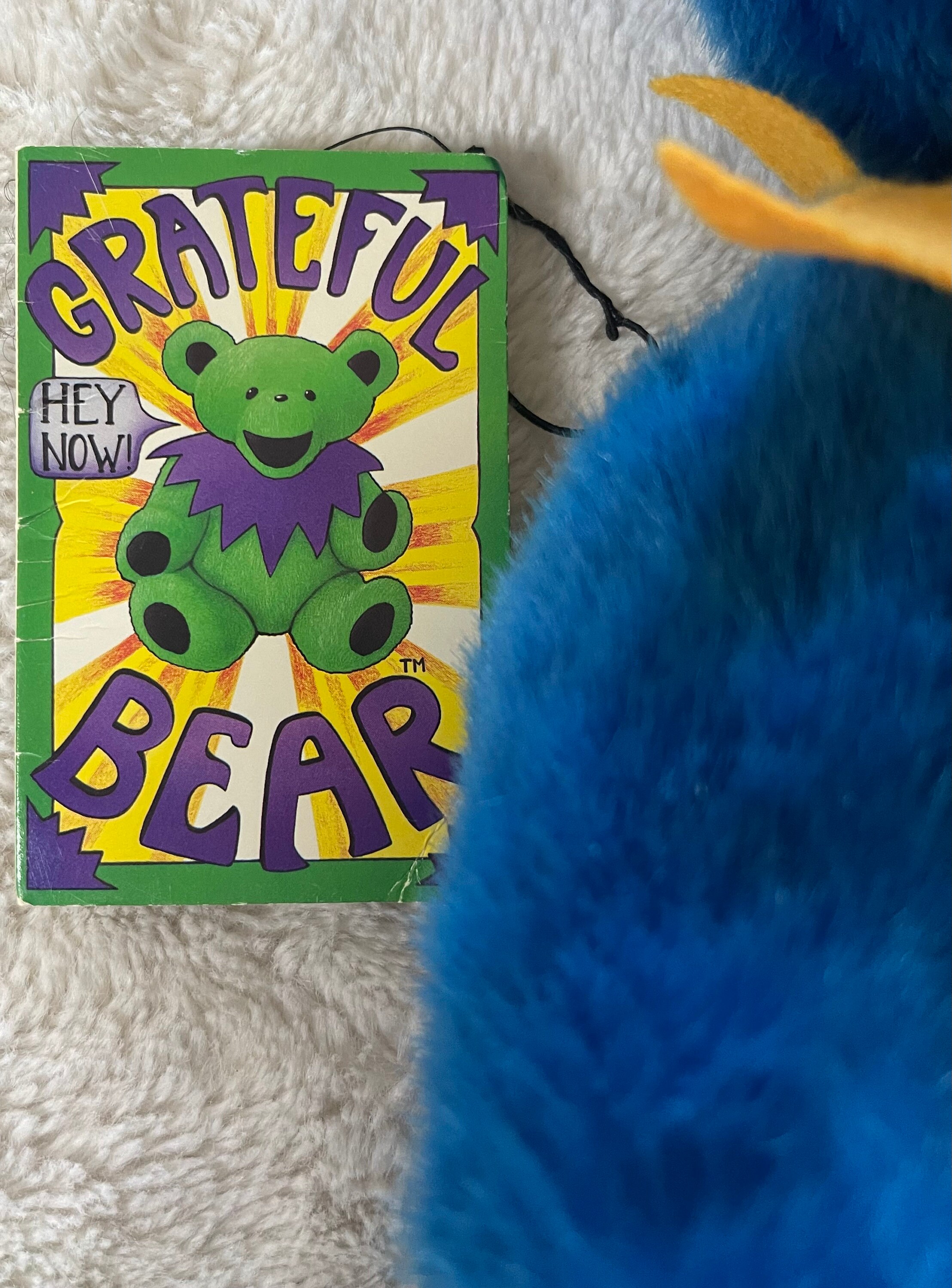 Vintage 1990 Large Size Blue Plush Grateful Dead Dancing Bear 