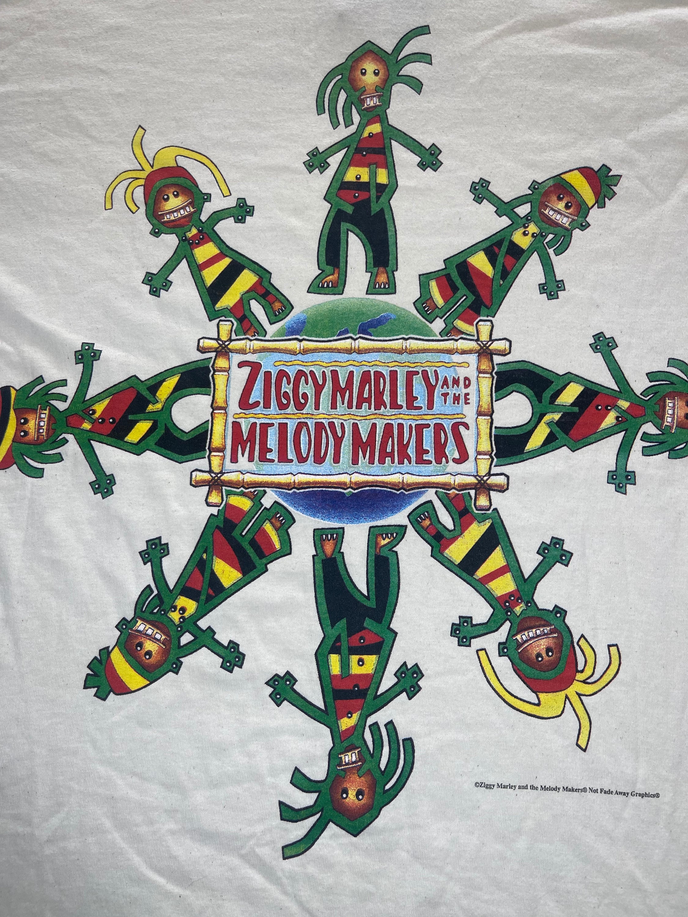 Ziggy Marley Melody Makers Vintage T-shirt XL Unisex Multicolor