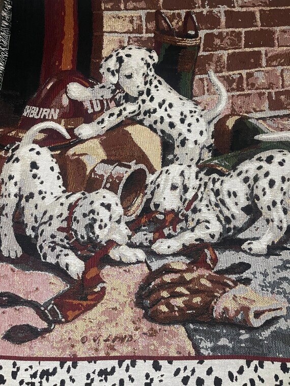 Vintage the Rug Barn Dalmatians Playing Throw Blanket wall Hanging. Etsy Canada