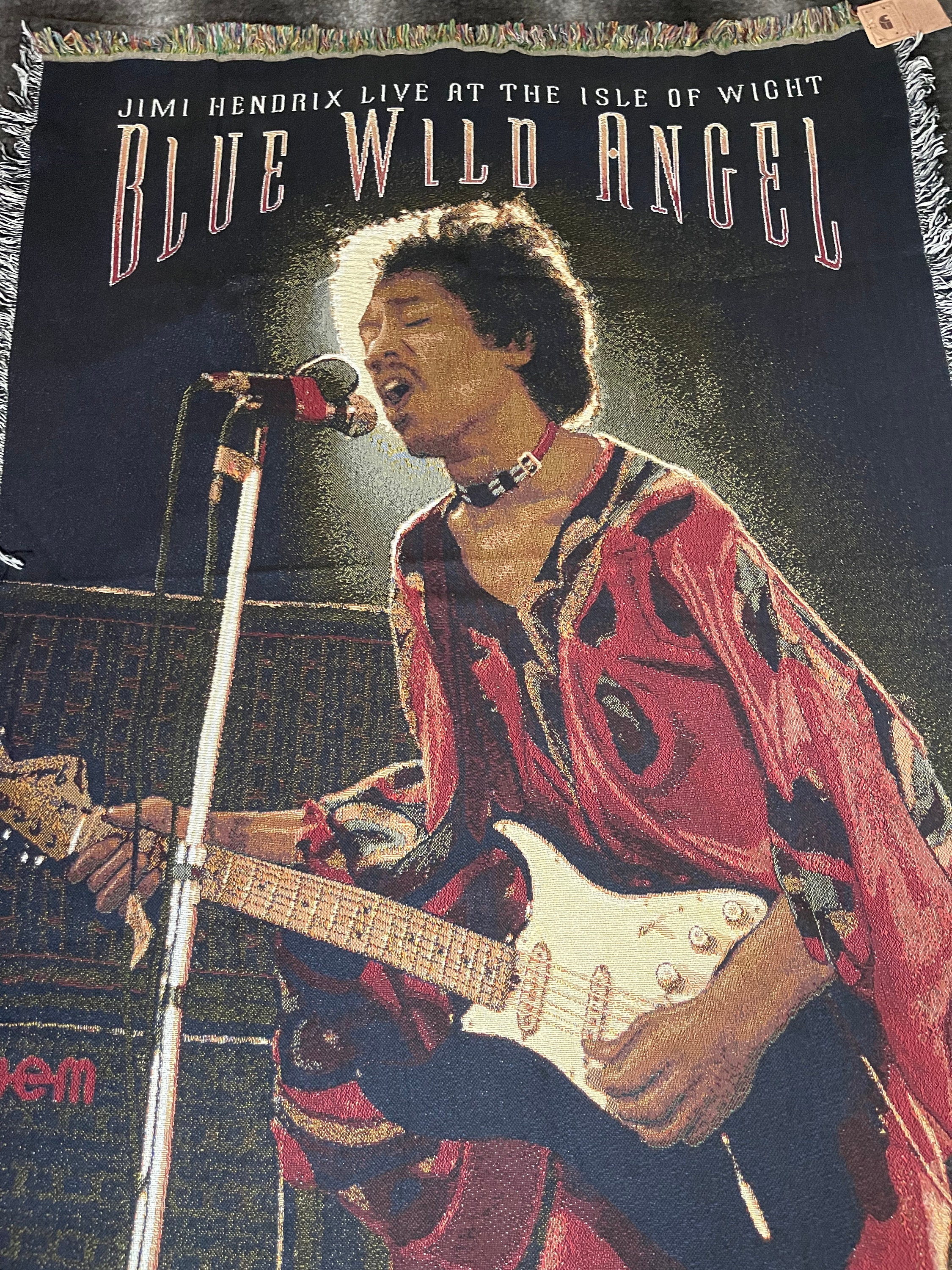 Jimi Hendrix, “blue Wild Angel”, Vintage Rug Barn Throw Blanket. - Etsy
