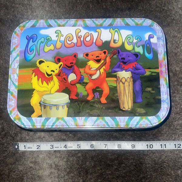 Grateful Dead Dancing Bear collectors Tin Lunch box