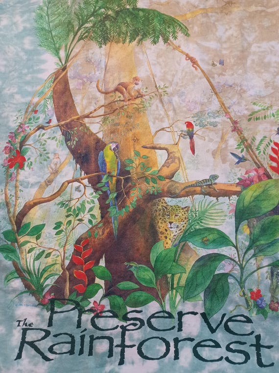 preserve the rainforest,vintage liquid blue, not preowned