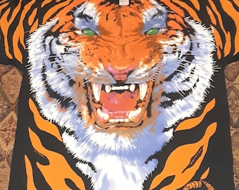 Vintage, Liquid Blue Tiger t shirt. Size XXL