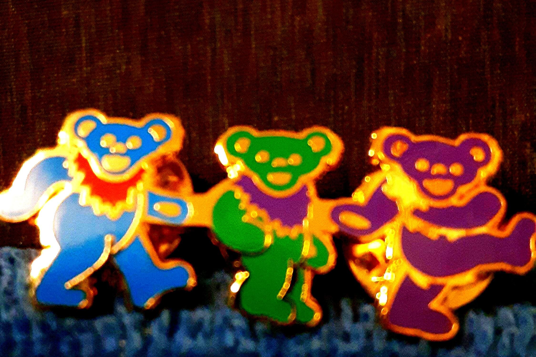 Grateful Dead - che Danza Orso - Smalto Bavero/Cappello Pin - Nuovo - 0135