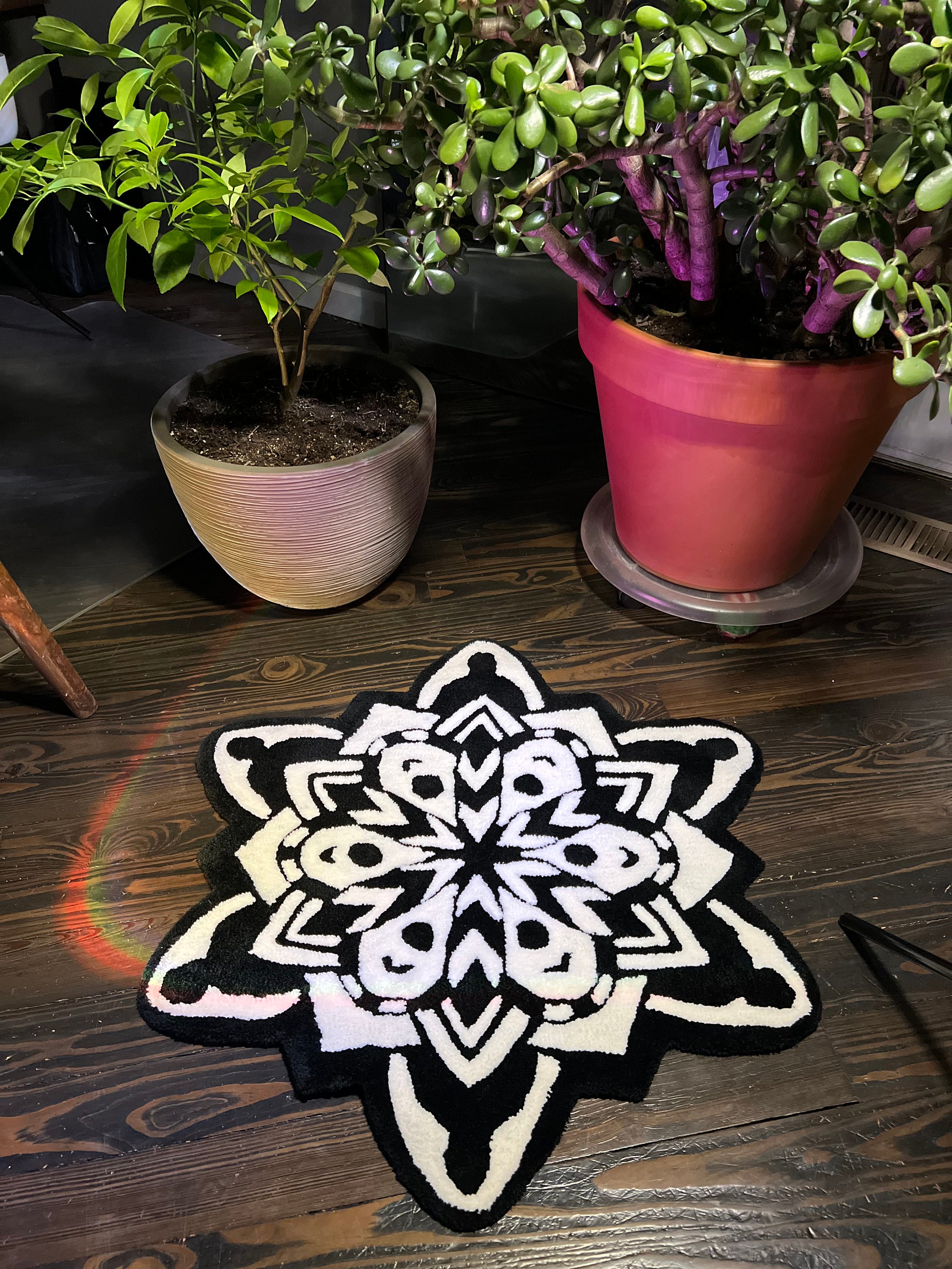 Hand Tufted Mandala Rug. Original Design. Unique Rug. Handmade - Etsy