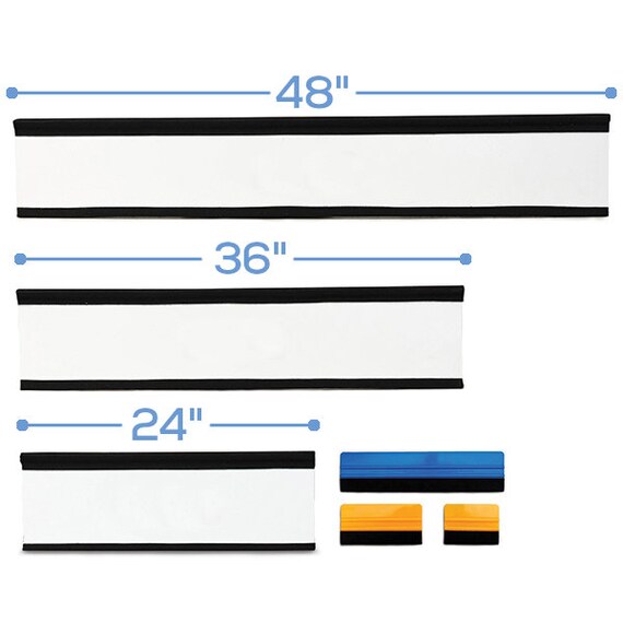 thumbnail image 2 of MRLETTER 10-Pack White Plastic Application Squeegees – For Vinyl Decals & Wraps 2 of 3