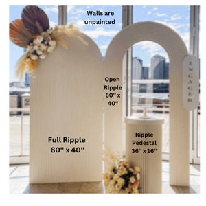 Ripple Wood Panels I Backdrop I Ripple I Open Ripple  I  Collapsible I Ripple Pedestals