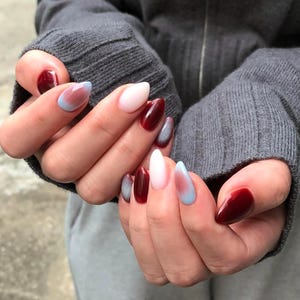 ombre aurora nails/ custom press on nails/ hand made Press on Nails/Faux Acrylic Nails/ Gel Nails/Press on Nails