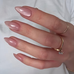 pink cat eye nails/ custom press on nails/ hand made Press on Nails/Faux Acrylic Nails/ Gel Nails/Press on Nails