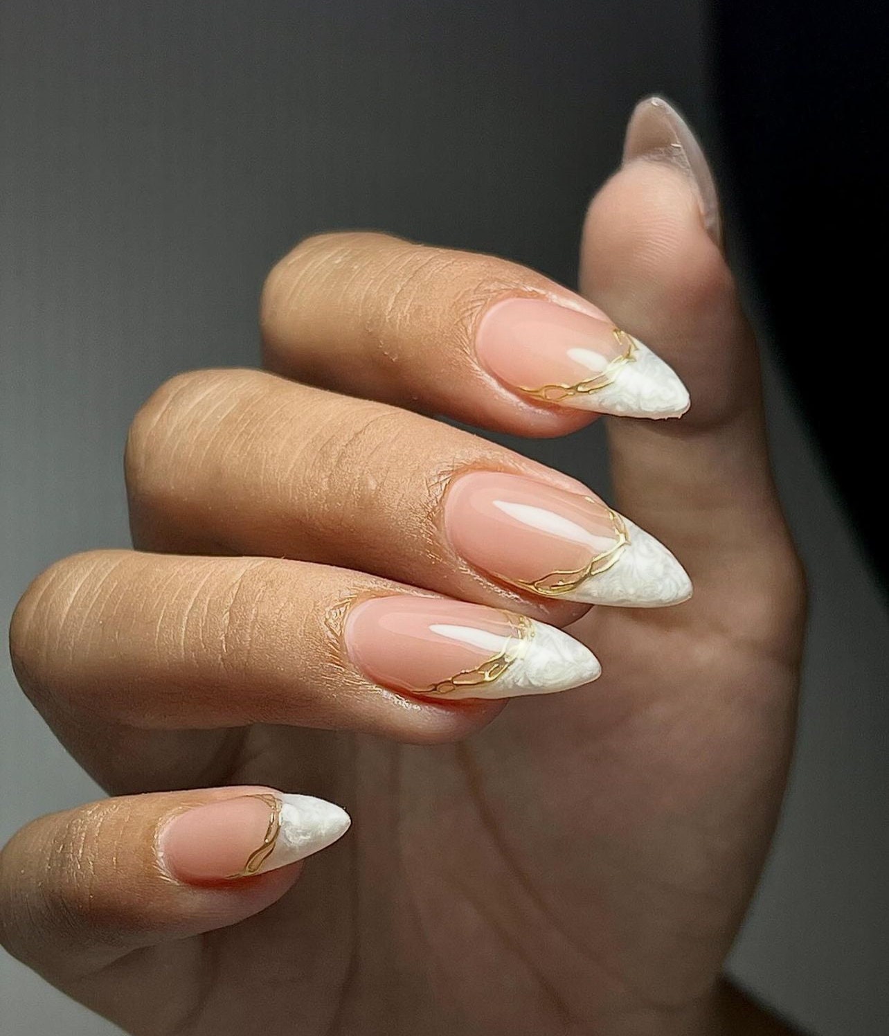 pearl white french nail/ custom press on nails/ hand made Press on Nails/Faux Acrylic Nails/ Gel Nails/Press on Nails