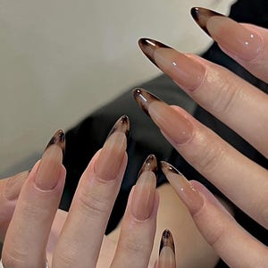 marble leopard french nails/ custom press on nails/ hand made Press on Nails/Faux Acrylic Nails/ Gel Nails/Press on Nails