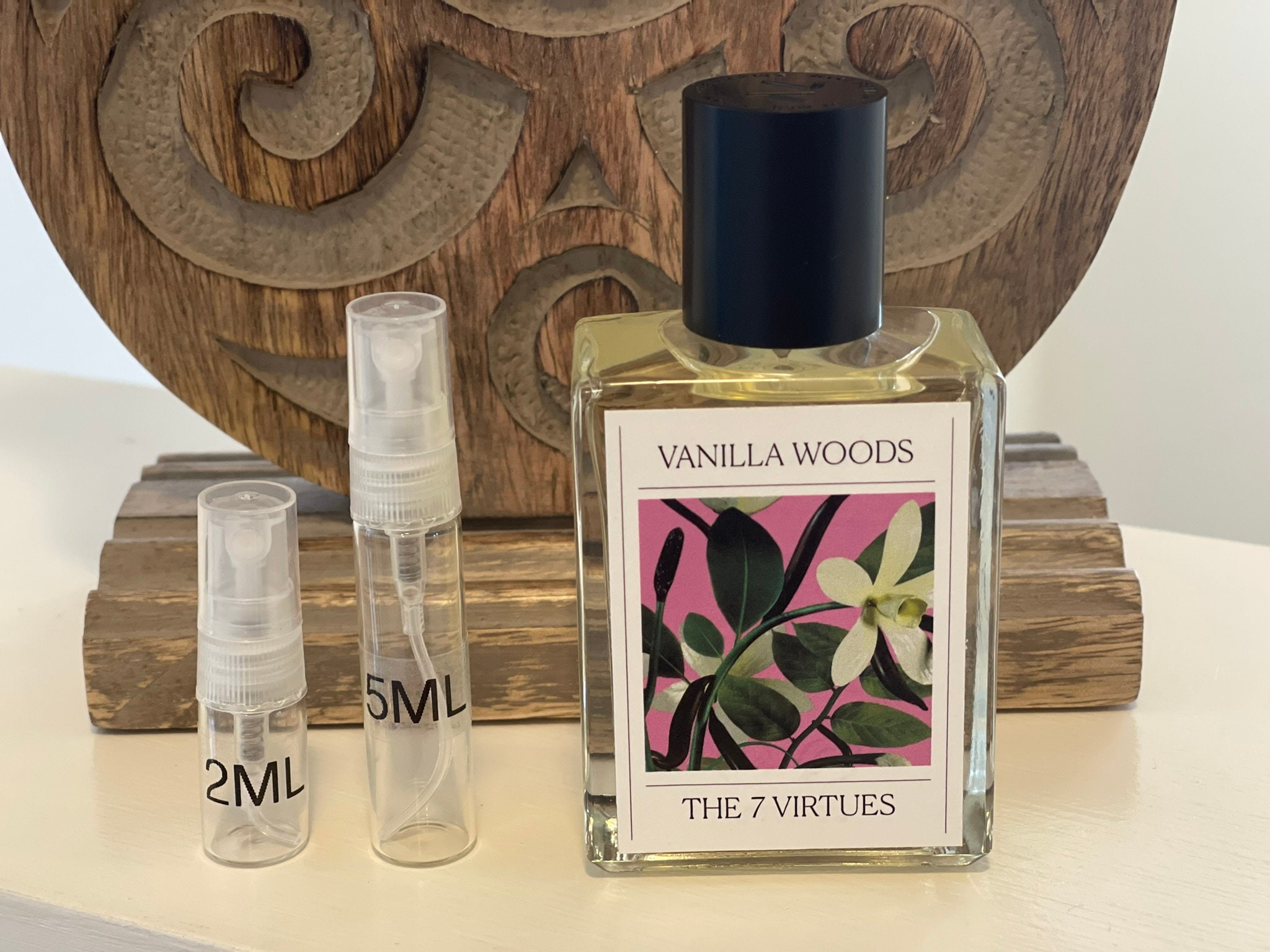The 7 Virtues Vanilla Woods Eau De Parfum Glass Atomizer Etsy