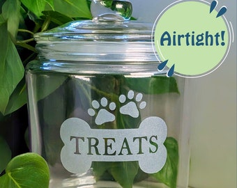 Personalized Glass Dog Treat Jar Glass Dog Bone Decor Bone Dog Gift Veterinarian Personalized Gift Dog Treat Jar Dog Mom Gift Dog Decor