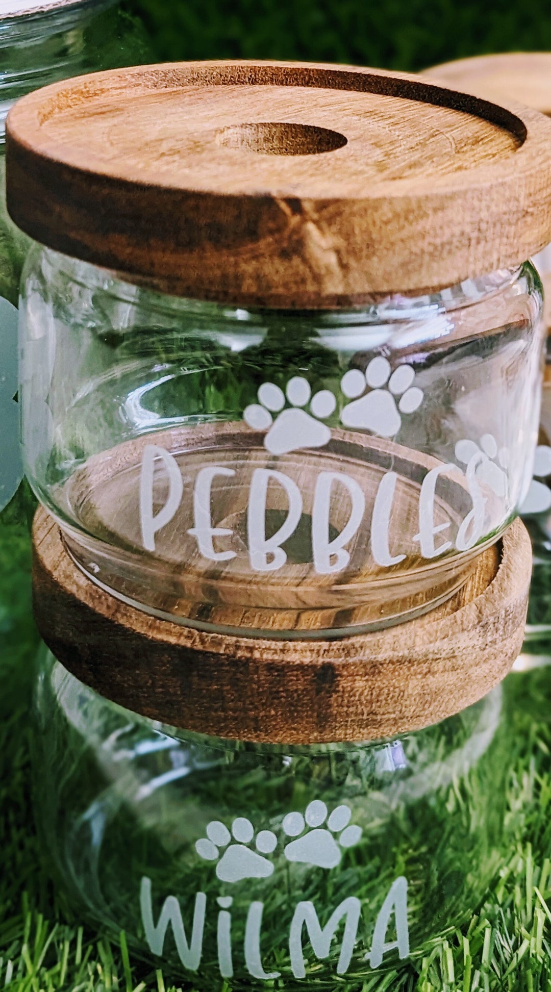 Personalized Mini Treat Jar Cat Canister Airtight Food Jar Cat Mom Gift