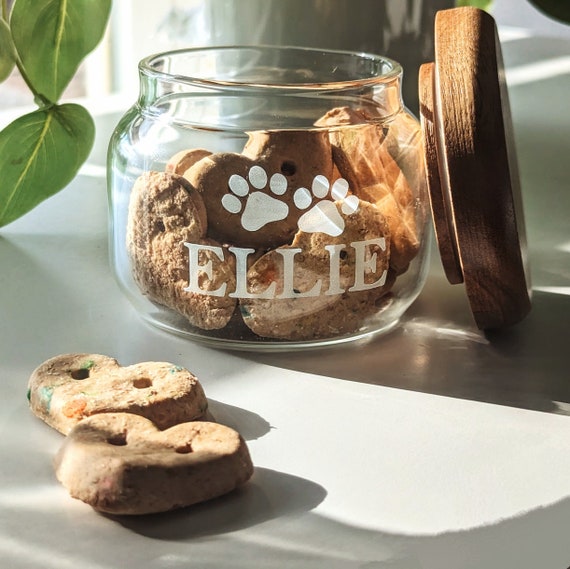 Personalized Mini Dog Treat Jar Cat Canister