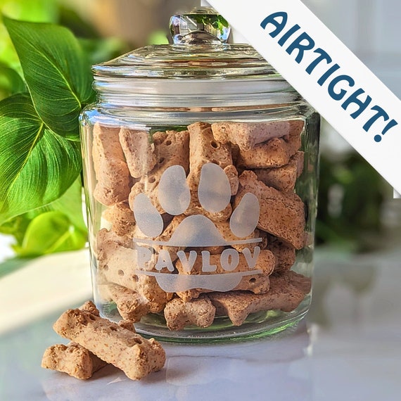 Personalized Glass Dog Treat Jar