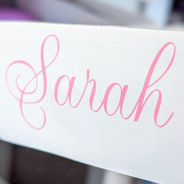 Pink Name Decal Sticker Custom Decal Pink Sticker Personalized Name Sticker Planner Sticker Name Decals Personalized Decal Sticker Pink Text