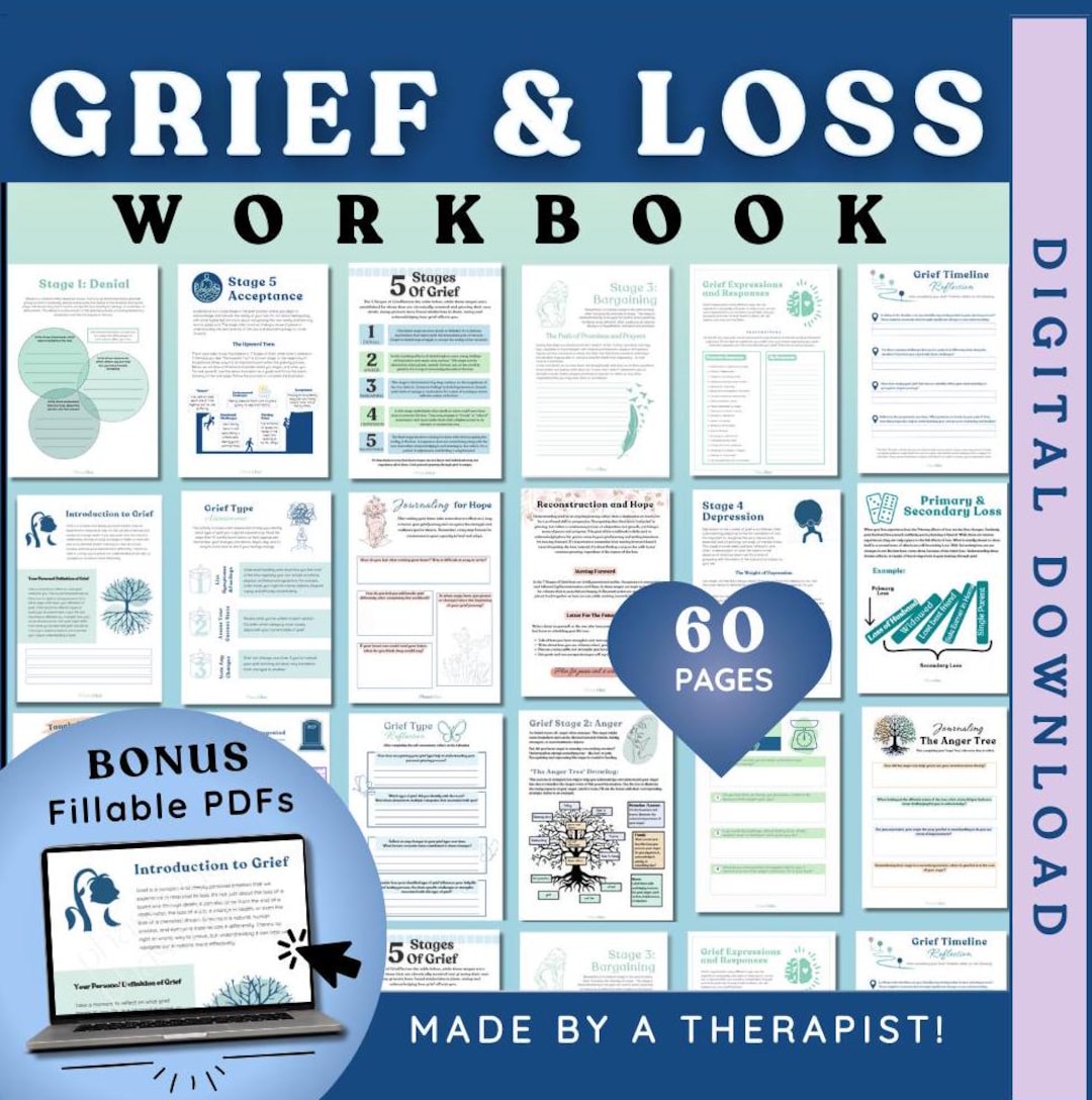 Printable Grief Workbook Grief Counseling Worksheets Psychology