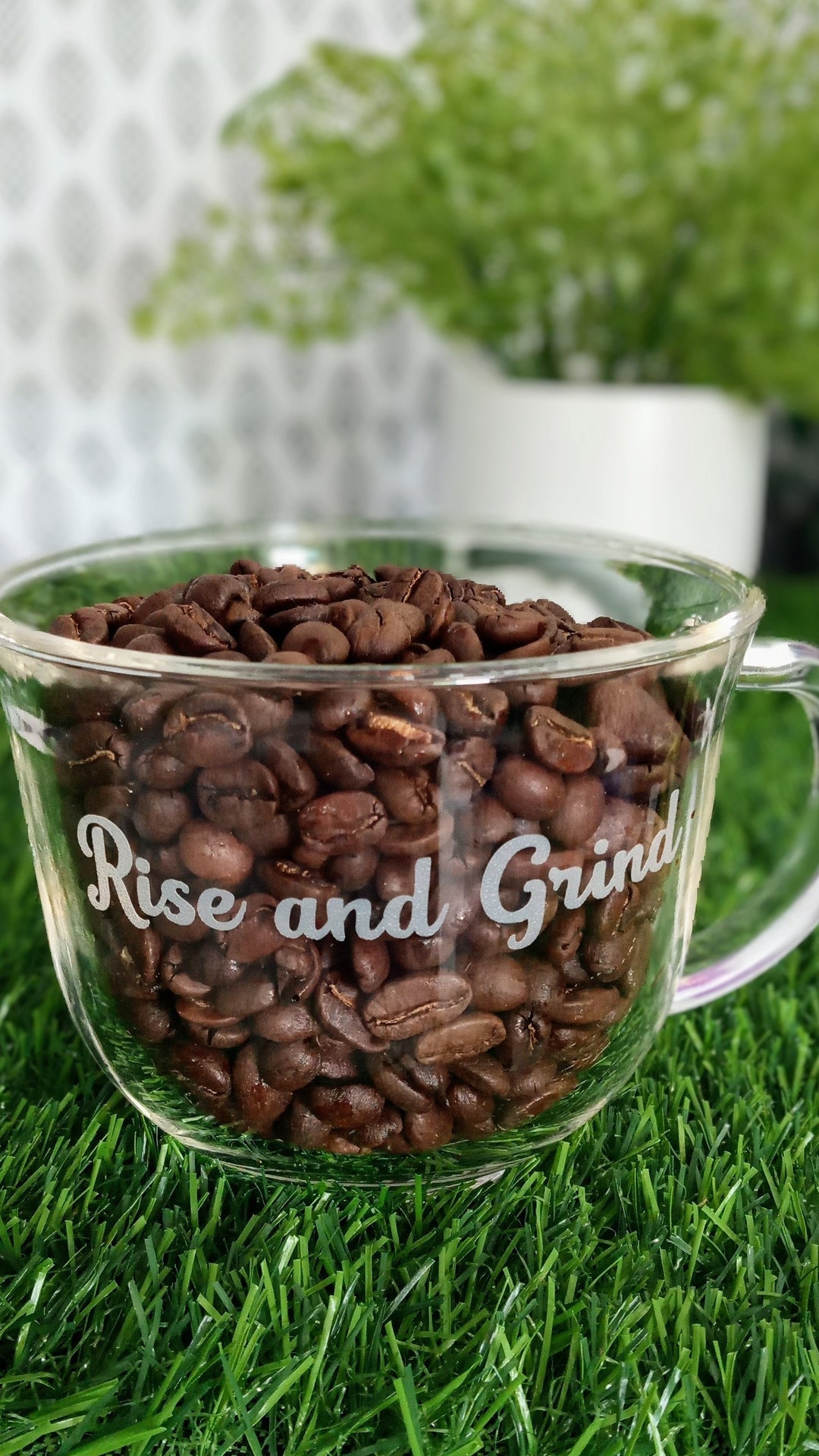 Personalized Etched Glass Coffee Mug Custom Etched Glass Cappuccino Cup