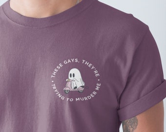 Jennifer Coolidge Ghost T-shirt for Gay Funny Halloween Tshirt Funny Gay T Shirt for Halloween Ghost Tee for Fall Shirt Gay Gift for Him