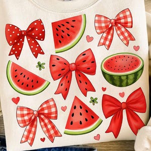 Coquette Watermelon Sublimation, Watermelon Season Png, Watermelon Shirt Designs, Cute Summer Png, Watermelon Bow Trendy Digital Download