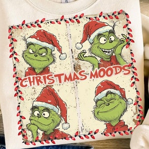 Kerststemmingen png, kerstmis png, retro kerst png, grichmas png, retro kerstshirt png, sublimatieontwerpen