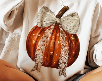 Pumpkin Coquette bow PNG Retro Halloween Gothic Png Retro Fall Png Spooky Season Png Halloween Sublimation Coquette Trendy Fall Png ORIGINAL
