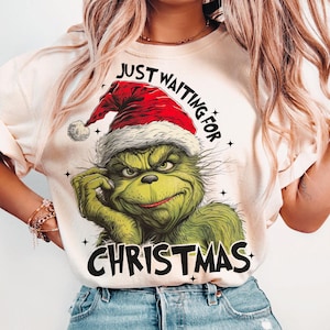 Ich warte nur auf Weihnachten Png, Weihnachten Png, Lustige Weihnachten Png, Retro Weihnachten PNG, Weihnachten Sublimationsdesign