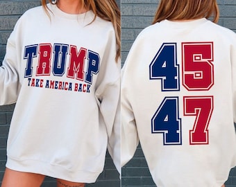 Trump 45/47 Varsity SVG, Trump 45/47 Republikaner Stolzer Konservativer Png, Patriotisches Amerika Erster MAGA Trump 2024 SVG