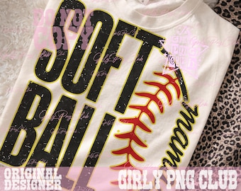 retro softball Mama PNG: Sports Sublimation for mom tee (Digital Download)