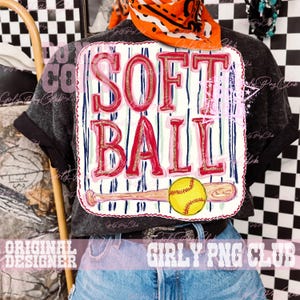 Coquette de softball preppy PNG, designs de chemise girly pour le jour du match (téléchargement numérique)
