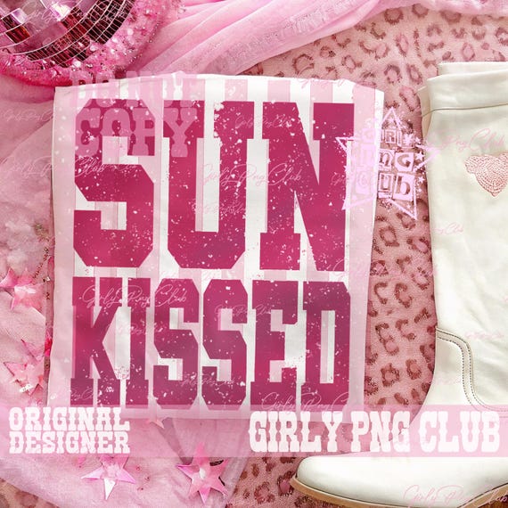 Striped Sunkissed PNG, Summer PNG, girly Aesthetic PNG, Trendy Summer Shirt Design