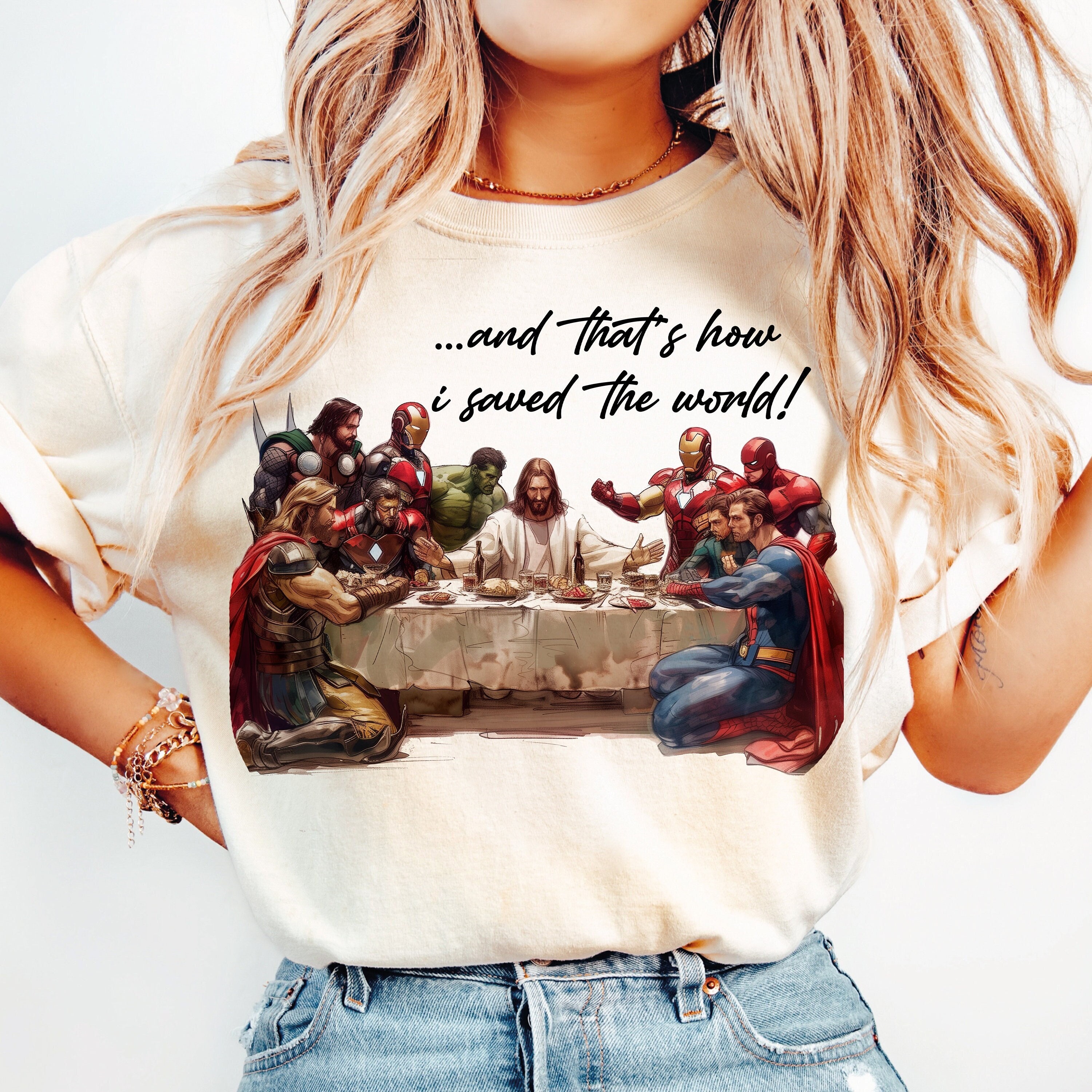 Und so habe ich die Welt gerettet Jesus Superhelden Png, Christlichen Png, Jesus Png,Beliebte Png,Christliche Png,Ostern Shirt,Religion Helden Lustig