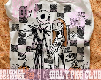 Nightmare Halloween Killer Png, Halloween Gift Png, Halloween Killer Png, Halloween Cartoon Png, couple Halloween 2025 Png, jack sally png